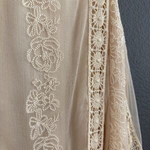 Sundance Beige Lace Maxi Dress